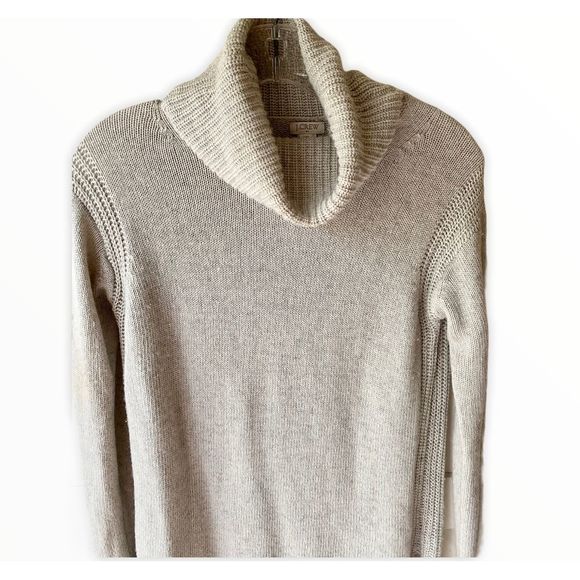 J. Crew Cowl Neck Wool Beige Sweater XS - Picture 2 of 6